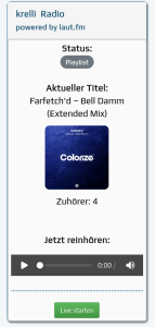 Laut.fm Radiopanel für PHP-Fusion v9